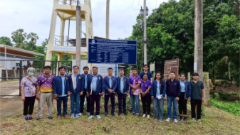 กองการจัดสรรน้ำ ลงพื้นที่ตรวจสอบการติดตั้งระบบผลิตต้นแบบ (pilot Plant) ณ ระบบประปาผิวดินบ้านแสงดาว ม.4 จ.พิษณุโลก ตามโครงการค่าใช้จ่ายในการศึกษาปรับปรุงและพัฒนาแบบมาตรฐานระบบประปาหมู่บ้าน (ระยะที่ 2)