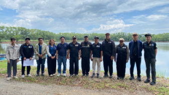 กองการจัดสรรน้ำลงพื้นที่ตรวจสถานที่ประกอบการพิจารณาขอรับสัมปทานประกอบกิจการประปาโครงการในเขตสวนอุตสาหกรรม เครือสหพัฒน์ลำพูน จ.ลำพูน